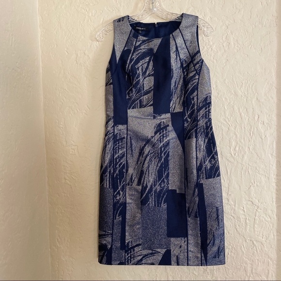 Lafayette 148 New York Delia Prism Jacquard Sheath Dress Abstract Print Size 2 - Picture 5 of 9